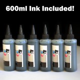 6 Black Refill Bulk Ink for printers that use Epson #69 #78 #79 & #98 ink(600ml)