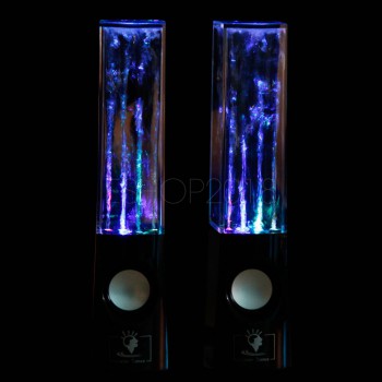 LED Dancing Water Music Fountain Light Speakers  - Black