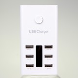 6-Port 5V 8A USB Fast Charging Power Station Charger for Smartphones & Tablets