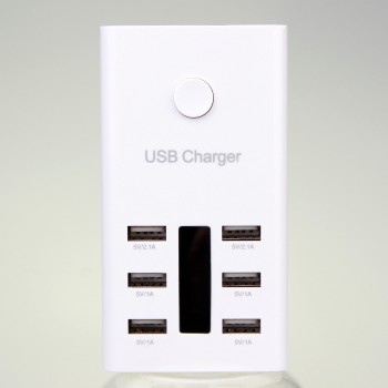 6-Port 5V 8A USB Fast Charging Power Station Charger for Smartphones & Tablets