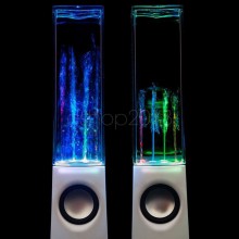 LED Dancing Water Music Fountain Light Speakers - White